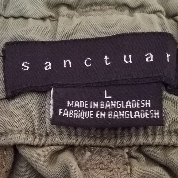 Sanctuary Womens Size Large Cargo Pants Olive Green Pull On High Rise Pockets - Picture 6 of 8
